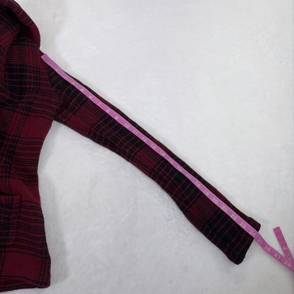 Ralph Lauren Rugby Shawl Collar Cardigan Jacket 2000s Maroon & Black Small Chrty - Picture 11 of 13